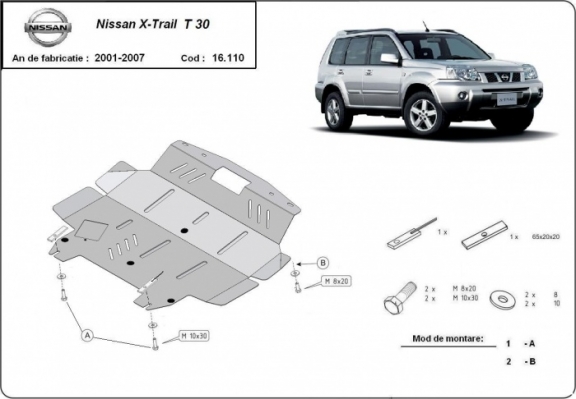 Unterfahrschutz für Motor der Marke Nissan X-Trail T30