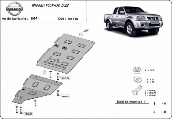 Stahl Getriebe Schutz für Nissan Pick Up