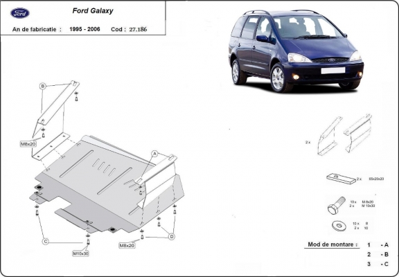 Unterfahrschutz für Motor der Marke Ford Galaxy 1