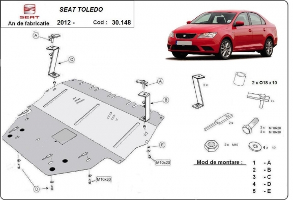 Unterfahrschutz für Motor der Marke Seat Toledo 4