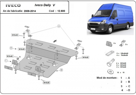 Unterfahrschutz für Motor der Marke Iveco Daily 5