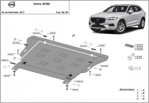 Unterfahrschutz für Motor der Marke Volvo XC60