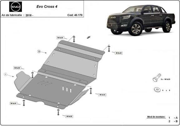 Unterfahrschutz für Motor der Marke Evo Cross 4