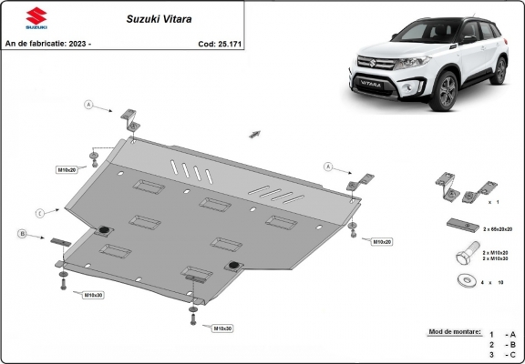 Aluminium Unterfahrschutz für Motor der Marke Suzuki Vitara