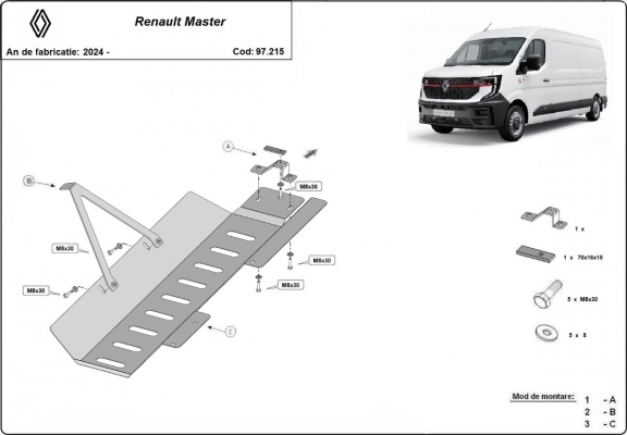 Stahlschutz für EGR, system STOP&GO / Katalysator/cat lock der Marke Renault Master 4