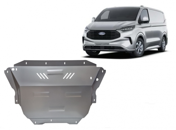 Aluminium Unterfahrschutz für Motor und Getriebe für den Ford Transit Custom
