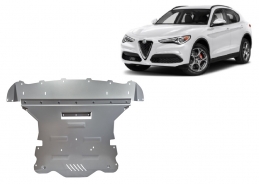 Aluminium Unterfahrschutz für Motor und Getriebe für den Alfa Romeo Stelvio (2016-2026)