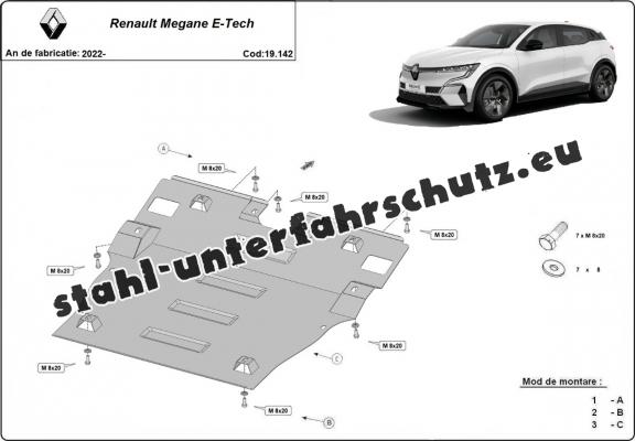 Unterfahrschutz für Motor der Marke Renault Megane E-Tech