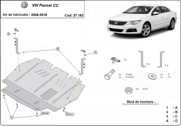 Unterfahrschutz für Motor der Marke VW Passat CC