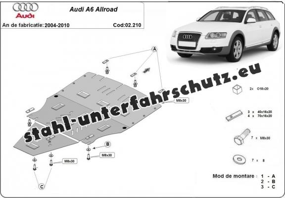 Unterfahrschutz für Motor der Marke Audi A6 Allroad 2 - ohne Seiten