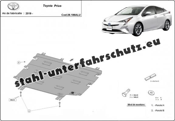 Aluminium Unterfahrschutz für Motor der Marke Toyota Prius