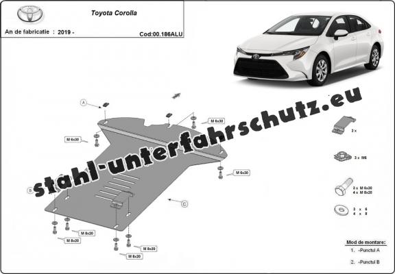 Aluminium-Katalysatorschutz / Kat-Schloss für Toyota Corolla