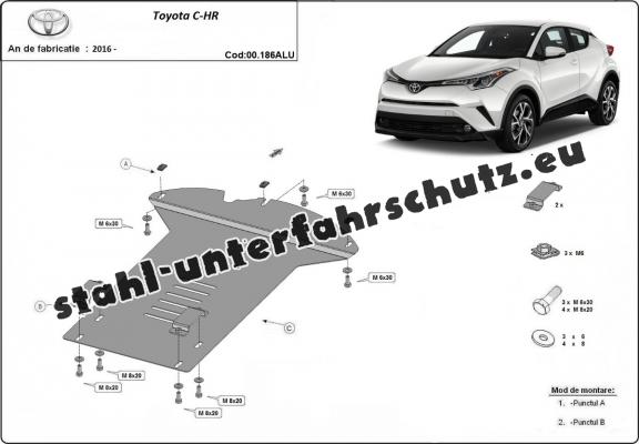Aluminium-Katalysatorschutz / Kat-Schloss für Toyota C-HR
