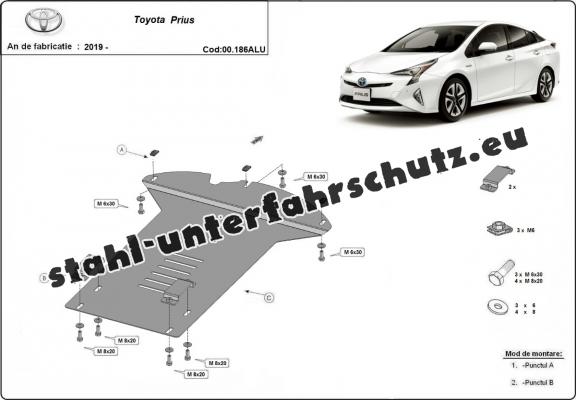 Aluminium-Katalysatorschutz / Kat-Schloss für Toyota Prius