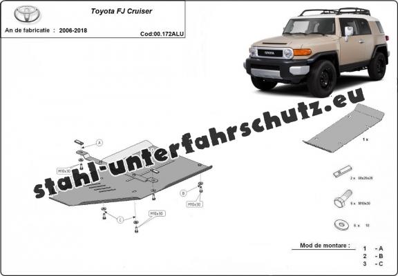 Aluminium Getriebe Schutz für Toyota FJ Cruiser