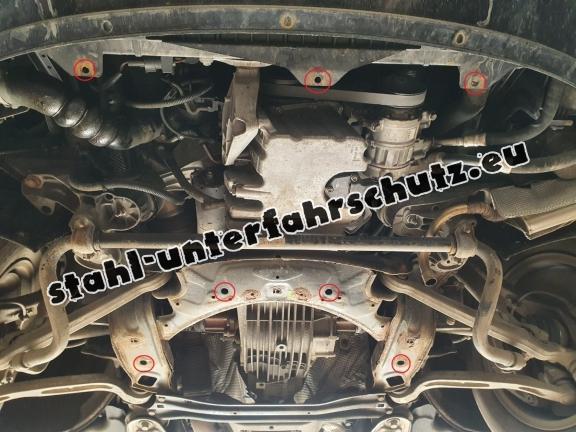 Unterfahrschutz für Motor der Marke Audi A6 mit Seitenklappen