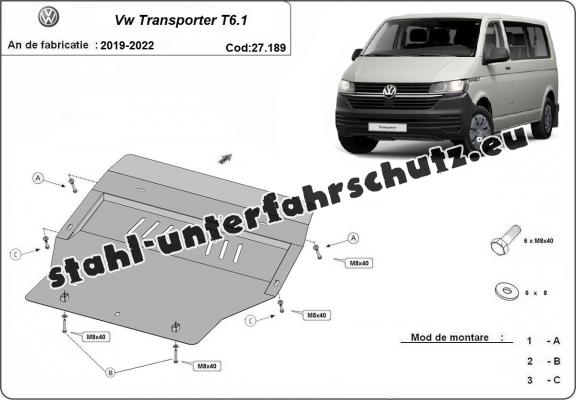 Unterfahrschutz für Motor der Marke Volkswagen Transporter T6.1