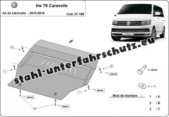 Unterfahrschutz für Motor der Marke Volkswagen Transporter T6 Caravelle