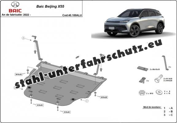 Aluminium Unterfahrschutz für Motor der Marke BAIC Beijing X55