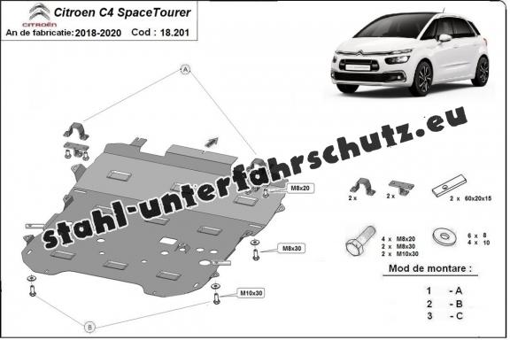 Unterfahrschutz für Motor der Marke Citroen Grand C4 SpaceTourer