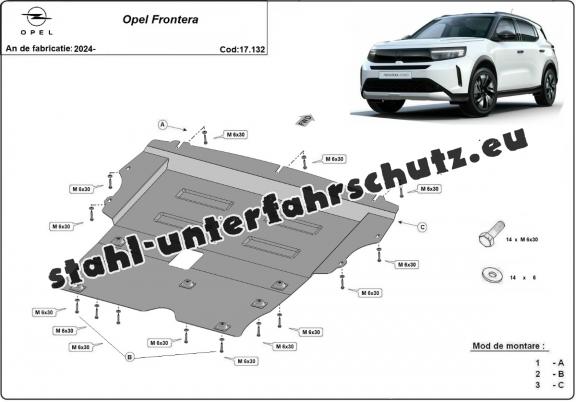 Unterfahrschutz für Motor und Getriebe aus Stahl für Opel Frontera