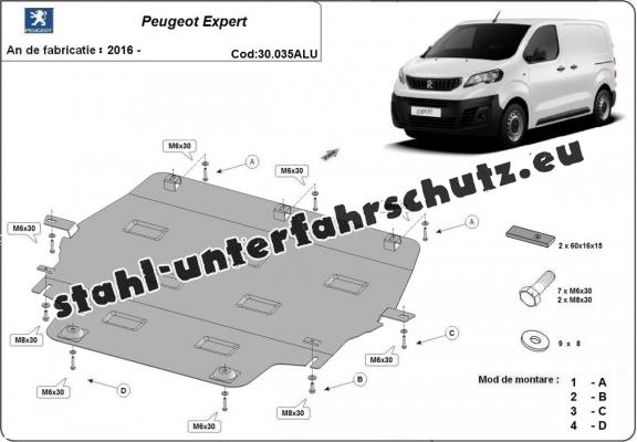 Aluminium  Unterfahrschutz Peugeot Expert 