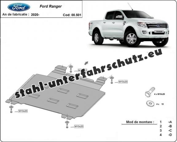 Stahl Getriebe Schutz für  Ford Ranger