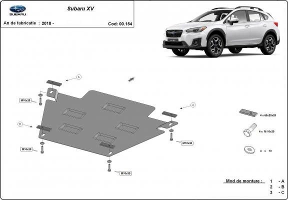 Stahl Getriebe Schutz für Subaru XV