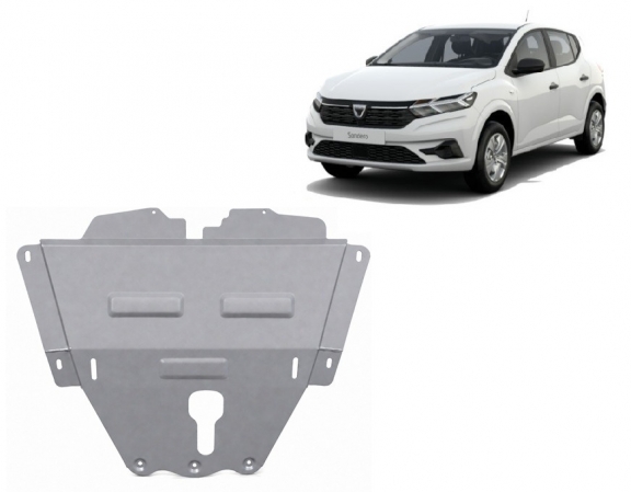 Aluminium Unterfahrschutz für Motor und Getriebe für den Dacia Sandero