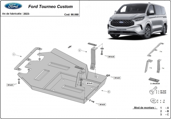 Stahlschutz für AdBluetank der Marke Ford Tourneo Custom
