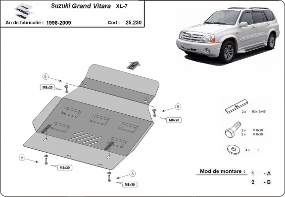 Unterfahrschutz für Motor der Marke Suzuki Grand Vitara XL-7