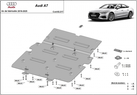 Unterfahrschutz für Motor der Marke Audi A7