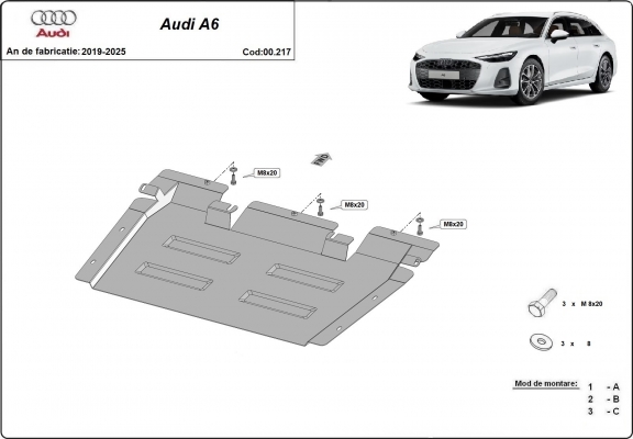 Stahl Getriebe Schutz für Audi A6A6
