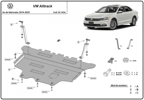 Unterfahrschutz für Motor der Marke VW Passat Alltrack 