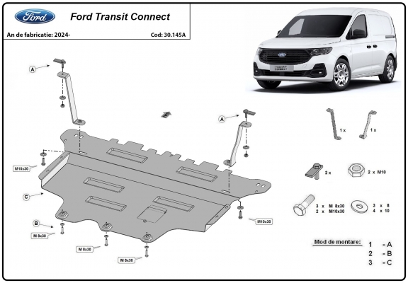 Unterfahrschutz für Motor der Marke Ford Transit Connect 