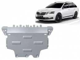 Aluminium Unterfahrschutz für Motor und Getriebe für Skoda Octavia 3  (2013-2020)