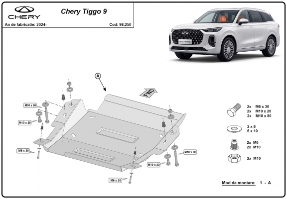 Stahl Differentialschutz für Chery Tiggo 9
