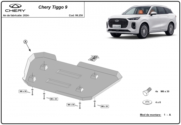 Stahlschutz für Treibstofftank der Marke  Chery Tiggo 9