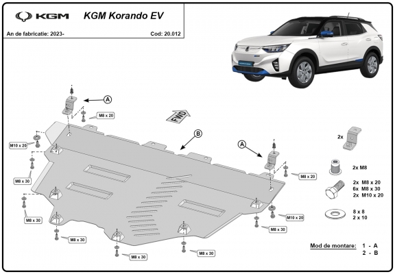 Unterfahrschutz für Motor der KGM Korando EV 