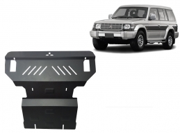 Unterfahrschutz für Motor und  kühler aus Stahl für  Mitsubishi Pajero 2  (1991-1999)