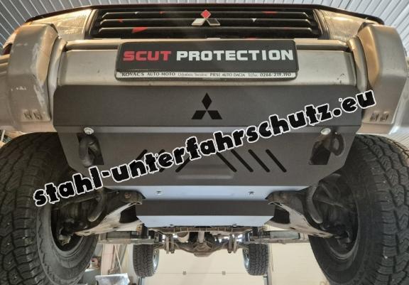 Unterfahrschutz für Motor und  kühler aus Stahl für  Mitsubishi Pajero 3 (V60, V70)