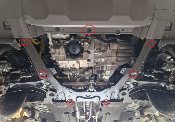 Aluminium Unterfahrschutz für Motor der Marke Dacia Bigster - 4x4 +4x2