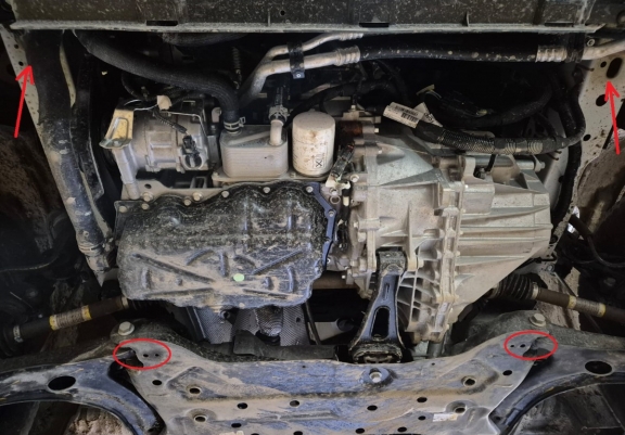 Aluminium Unterfahrschutz für Motor der Marke Ford Transit FWD