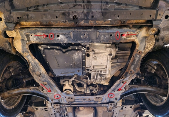 Unterfahrschutz für Motor der Marke Nissan X-Trail T31 - Vers 2.0