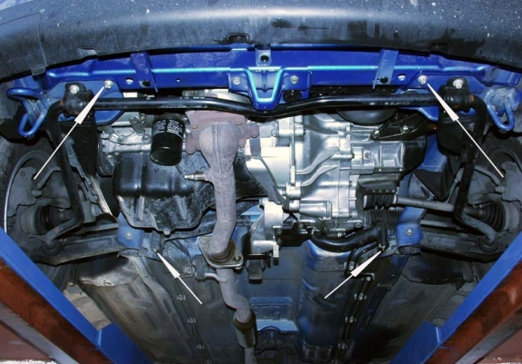 Unterfahrschutz für Motor und Getriebe aus Stahl für  Suzuki Wagon R+