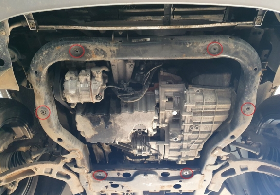 Unterfahrschutz aus verzinktem Stahl für Motor der Marke Volkswagen Transporter T6.1Caravelle