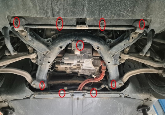 Unterfahrschutz fur Vorderes Elektromotor für Tesla Model Y AWD