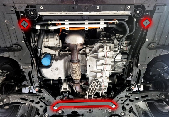 Unterfahrschutz für Motor der Forthing U Tour V9