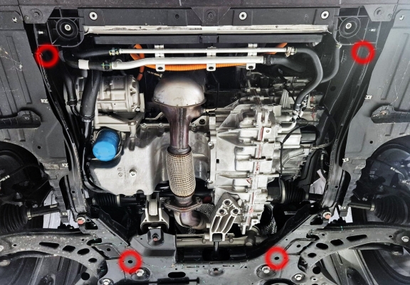 Unterfahrschutz für Motor der Forthing U Tour V9