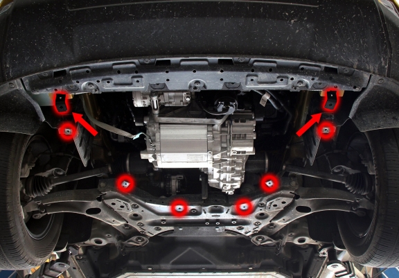 Unterfahrschutz für Motor der KGM Musso EV 